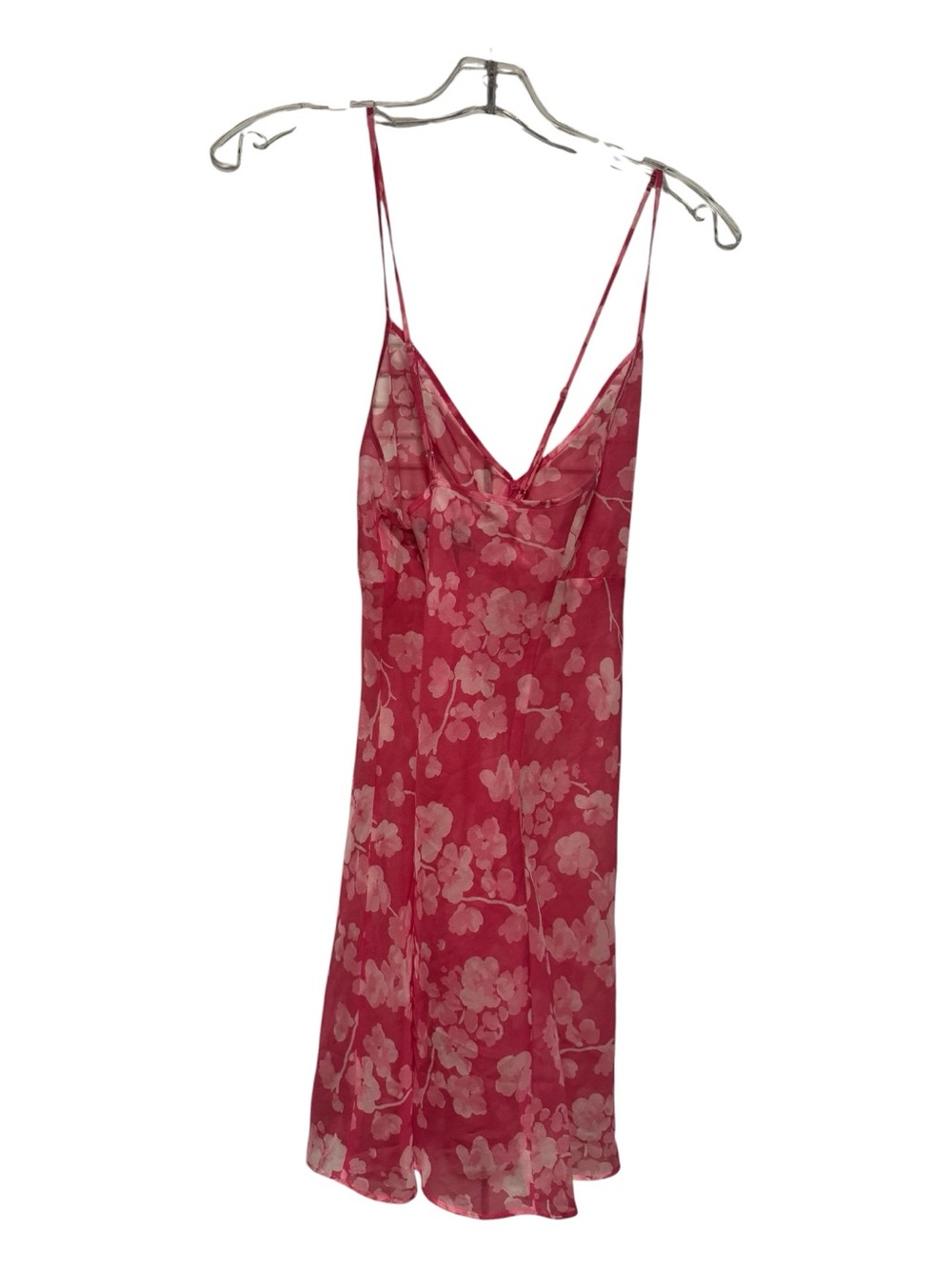 Vintage Halston Sheer Floral Babydoll Slip Dress Y2K Romantic Size Medium EUC - Picture 3 of 4